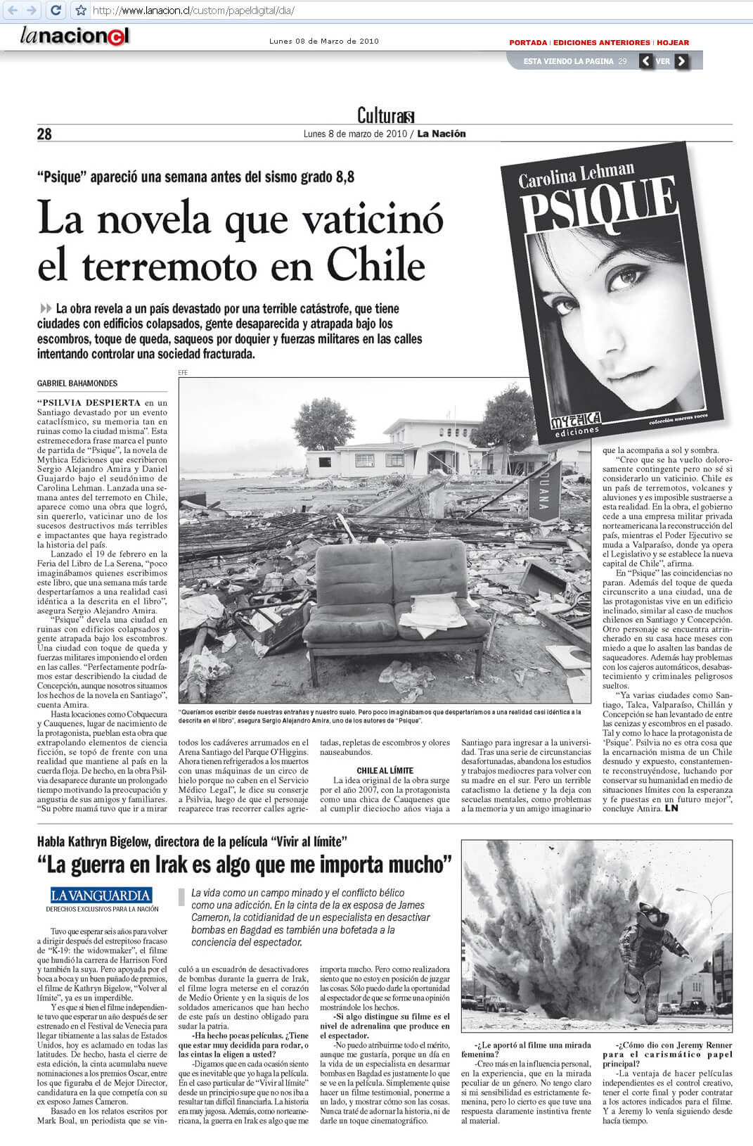 Psique en diario La Nación 2010